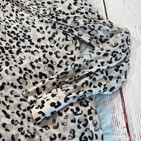 Bella Dahl Animal Print Raw Hem Top sz S - Picture 4 of 12
